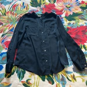Black silk DKNYC blouse